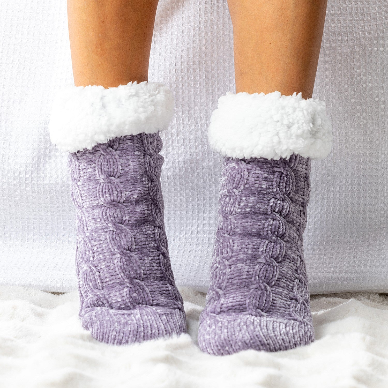bb&b Sleep Fleece Lined Chenille Bed Socks