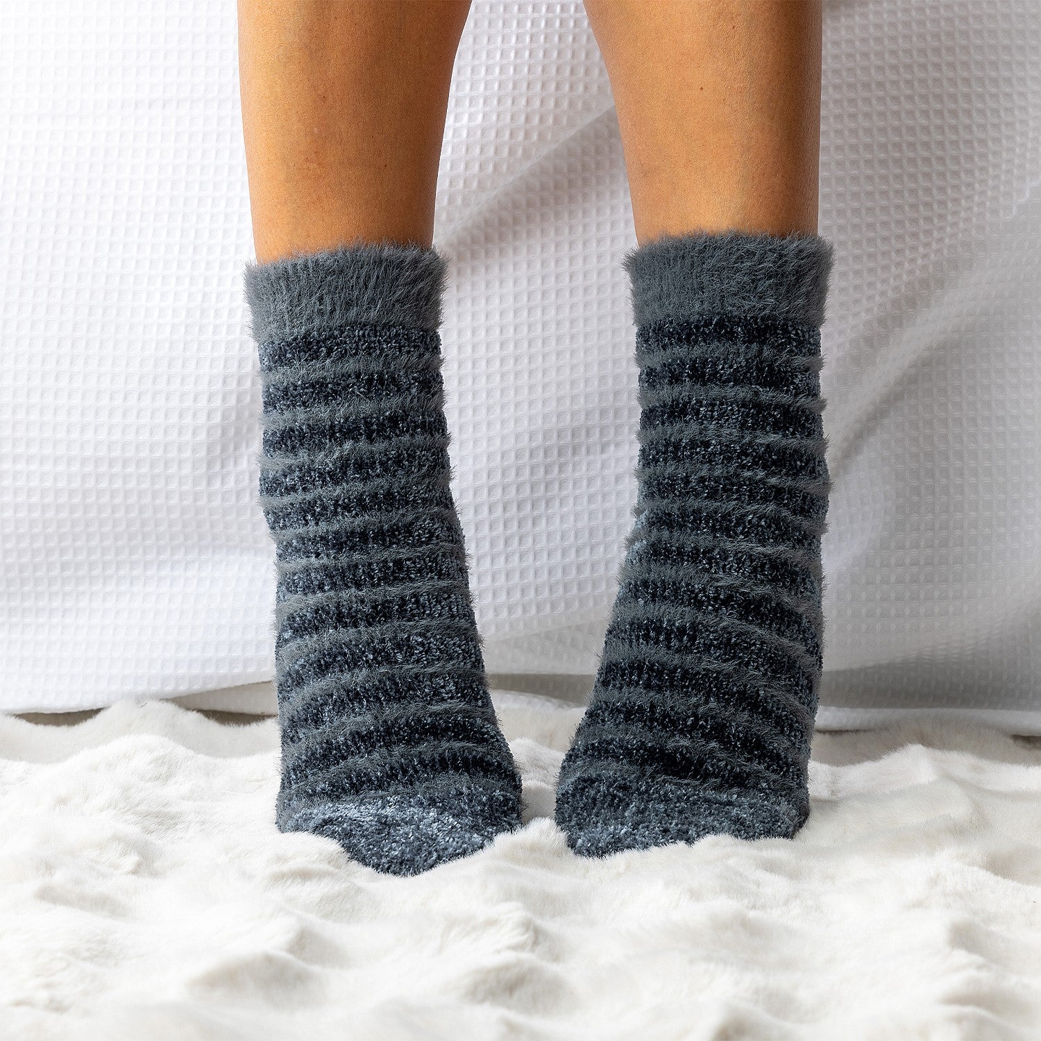 bb&b Classic Chenille Stripe Bed Sock