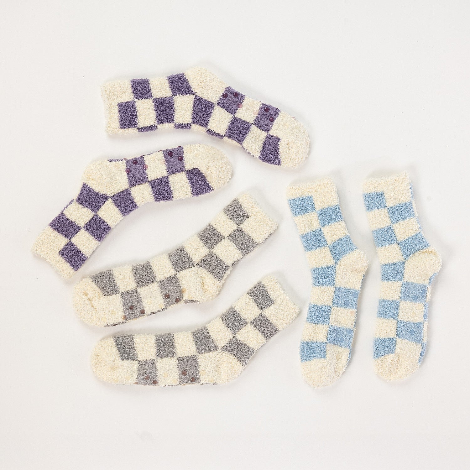 bb&b Classic 3 Pack Check Bed Socks