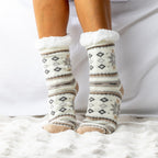 bb&b Fleece Lined Nordic Slipper Sock Camel