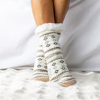 bb&b Fleece Lined Nordic Slipper Sock Camel