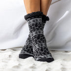 bb&b Fleece Lined Nordic Slipper Sock Black