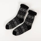 bb&b Fleece Lined Nordic Slipper Sock Black