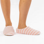 Marlo Stripe Plush Cosy Slipper Blush