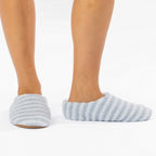 Marlo Stripe Plush Cosy Slipper Denim