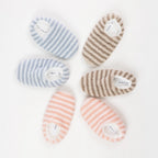 Marlo Stripe Plush Cosy Slipper Mocha