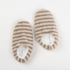 Marlo Stripe Plush Cosy Slipper Mocha