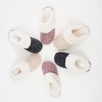 Solace Chenille Faux Fur Trim Slippers