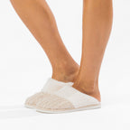 Solace Chenille Faux Fur Trim Slippers