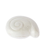 Grace & Gild Nautilus Shell Bath Fizzer 100g in white, featuring a rounded spiral shell shape with embossed detailing and a soft pearlescent finish.