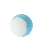 Grace & Gild Fun Fizzer Round 100g in a blue and white two-tone spherical design.