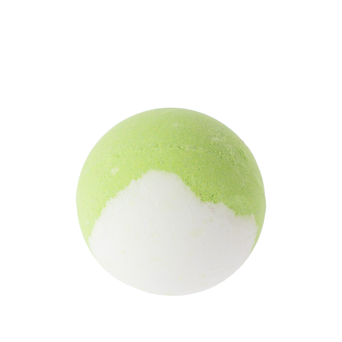 Grace & Gild Fun Fizzer Round 100g in a green and white two-tone spherical design.