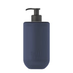 Smith & Co. Smoked Suede & Bergamot Hand & Body Wash 400ml in a matte navy blue bottle with a black pump dispenser against a white background.