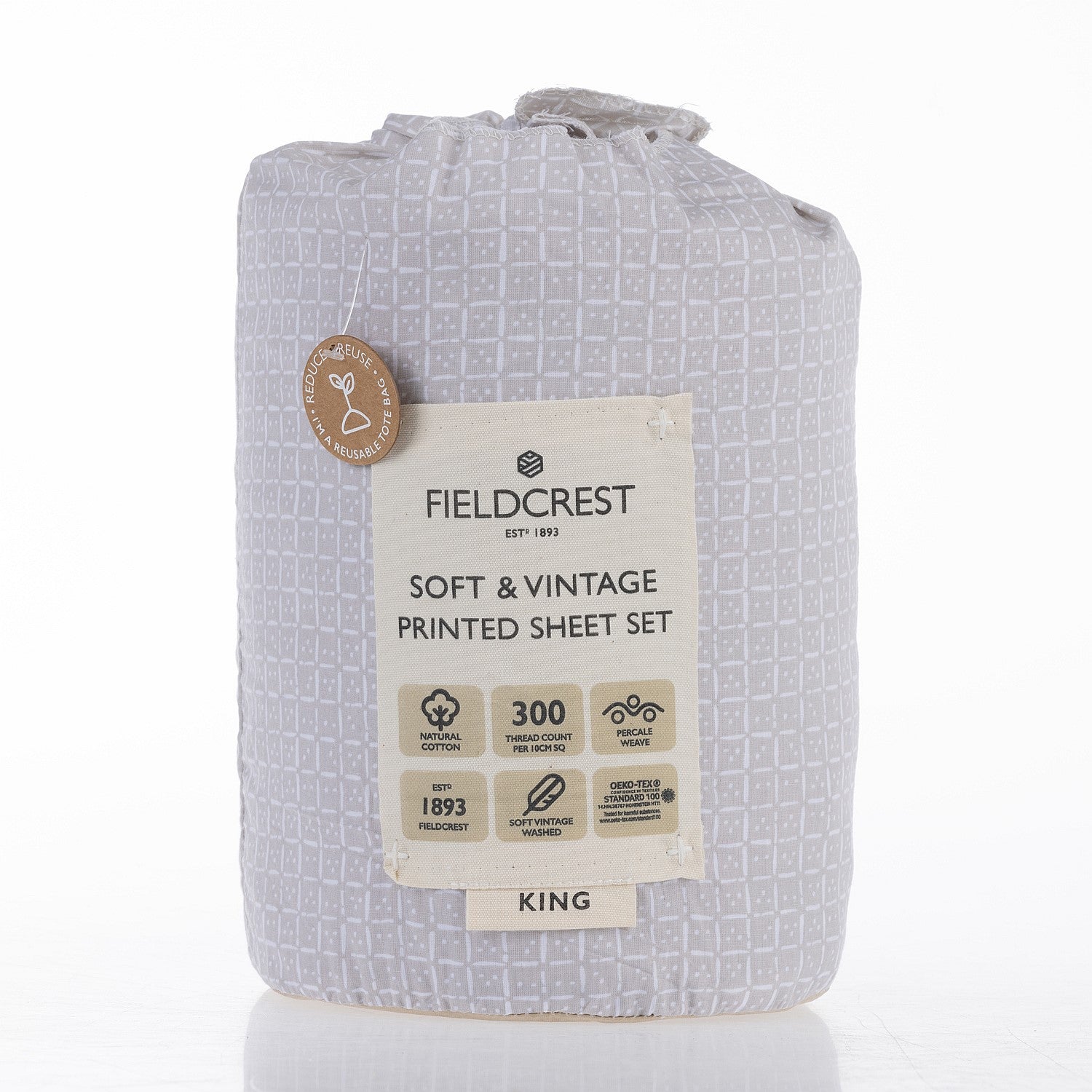 Fieldcrest Soft & Vintage Printed Sheet Set 300TC