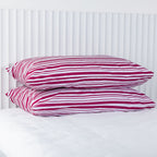 Gracious Living Multi Stripe Print Pillowcase Pair 100% Cotton