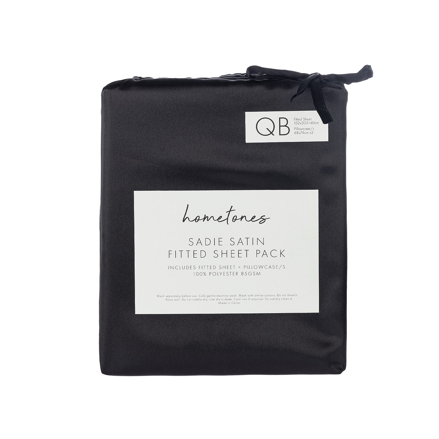Hometones Sadie Satin Fitted Sheet & Pillowcase/s