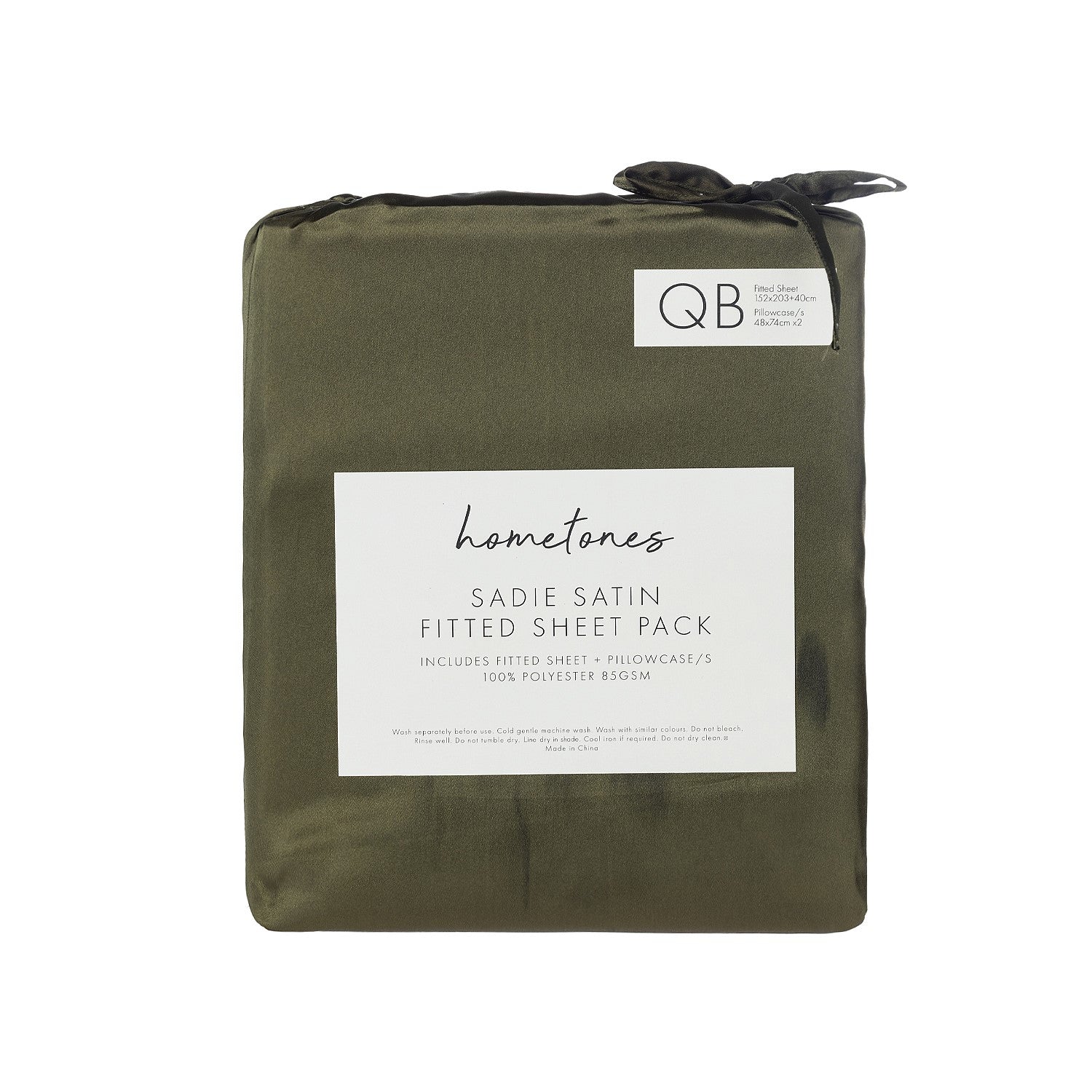 Hometones Sadie Satin Fitted Sheet & Pillowcase/s