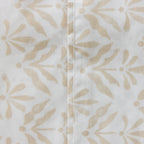 Pure & Simple Finn Printed Sheet Set in Natural packaged with matching fabric bag and beige botanical print.