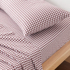 Design Republique Stonewashed Cotton Check Fitted Sheet