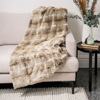 Design Republique Chester Faux Fur Throw Brown