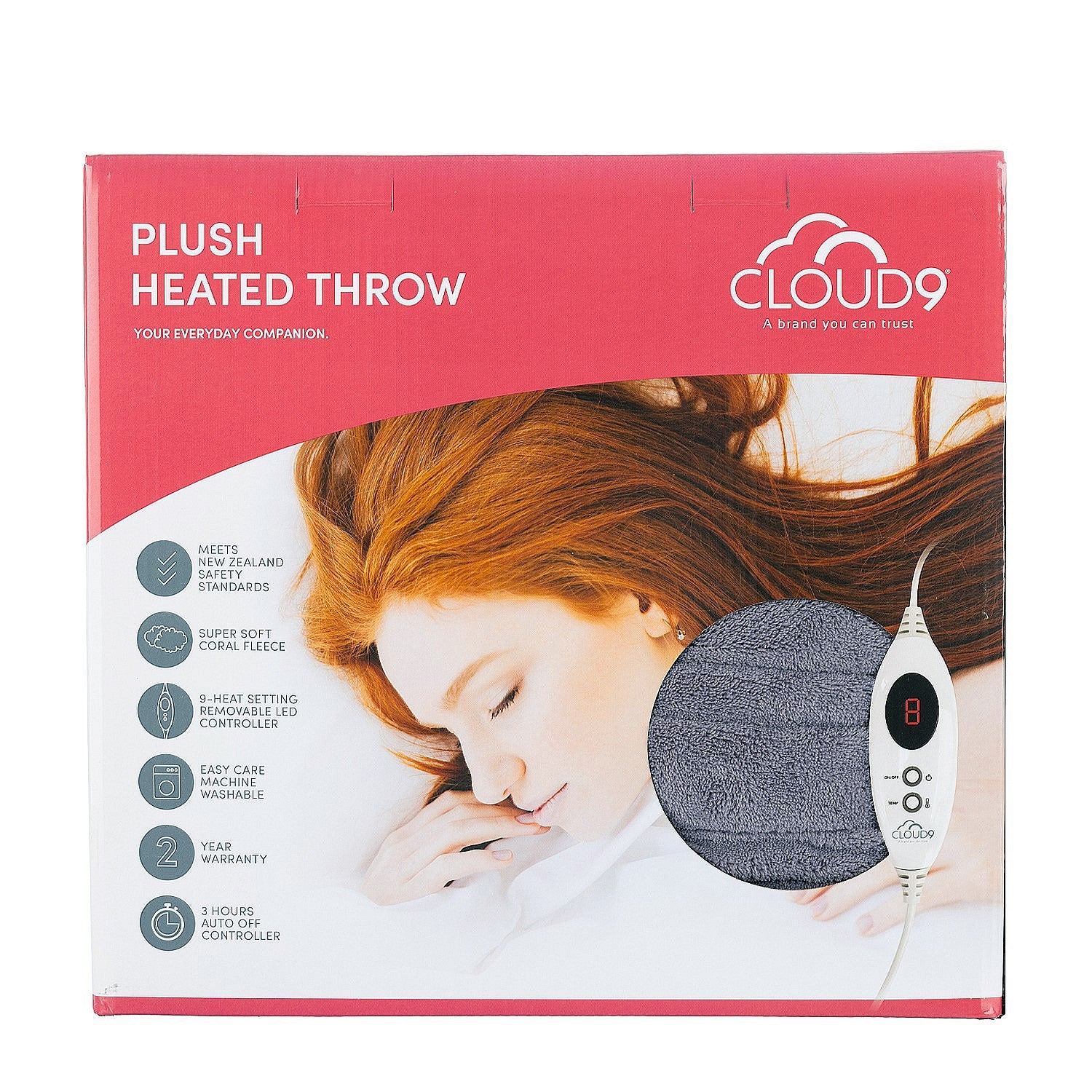 Cloud 9 Plush Electric Heated Throw