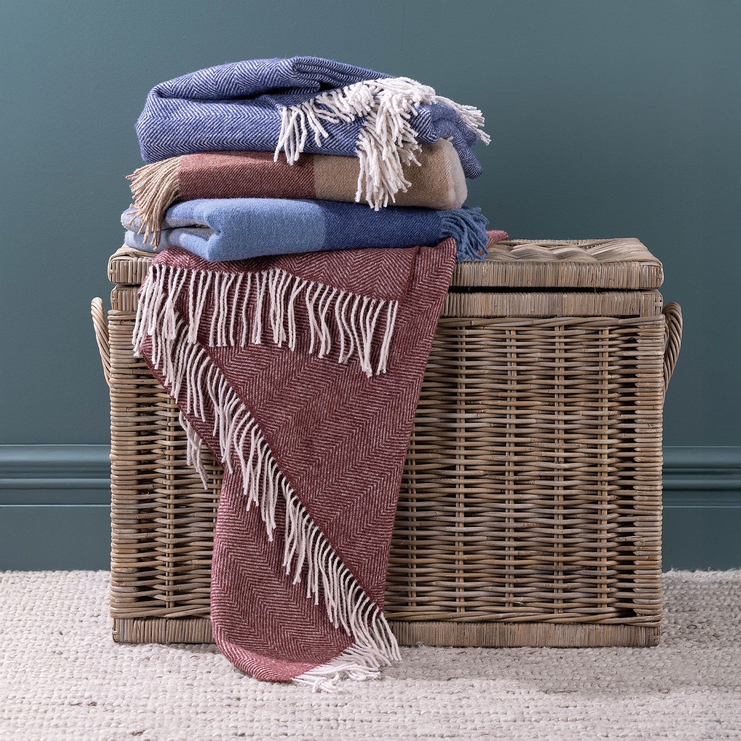 Woolrest 100% Pure New Zealand Wool Check Throw