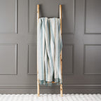 Woolrest New Zealand Wool Herringbone Stripe Throw Teal