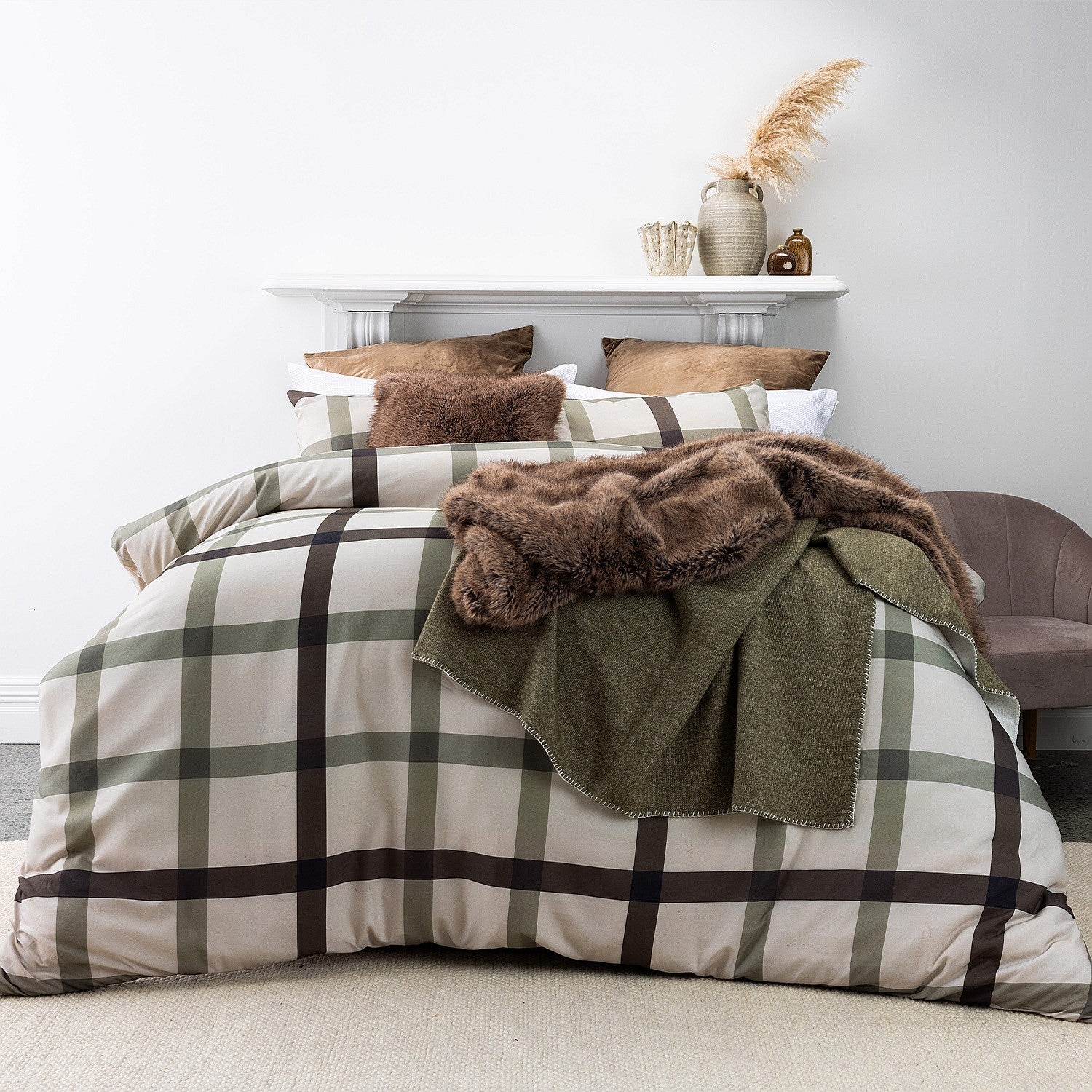Design Republique Sepia Faux Fur Throw