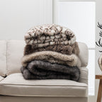 Design Republique Snow Leopard Faux Fur Throw