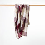 Design Republique Lucy Check Waffle Throw Red
