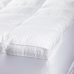 Design Republique Hotel Luxury Mattress Topper corner displayed out on a bed