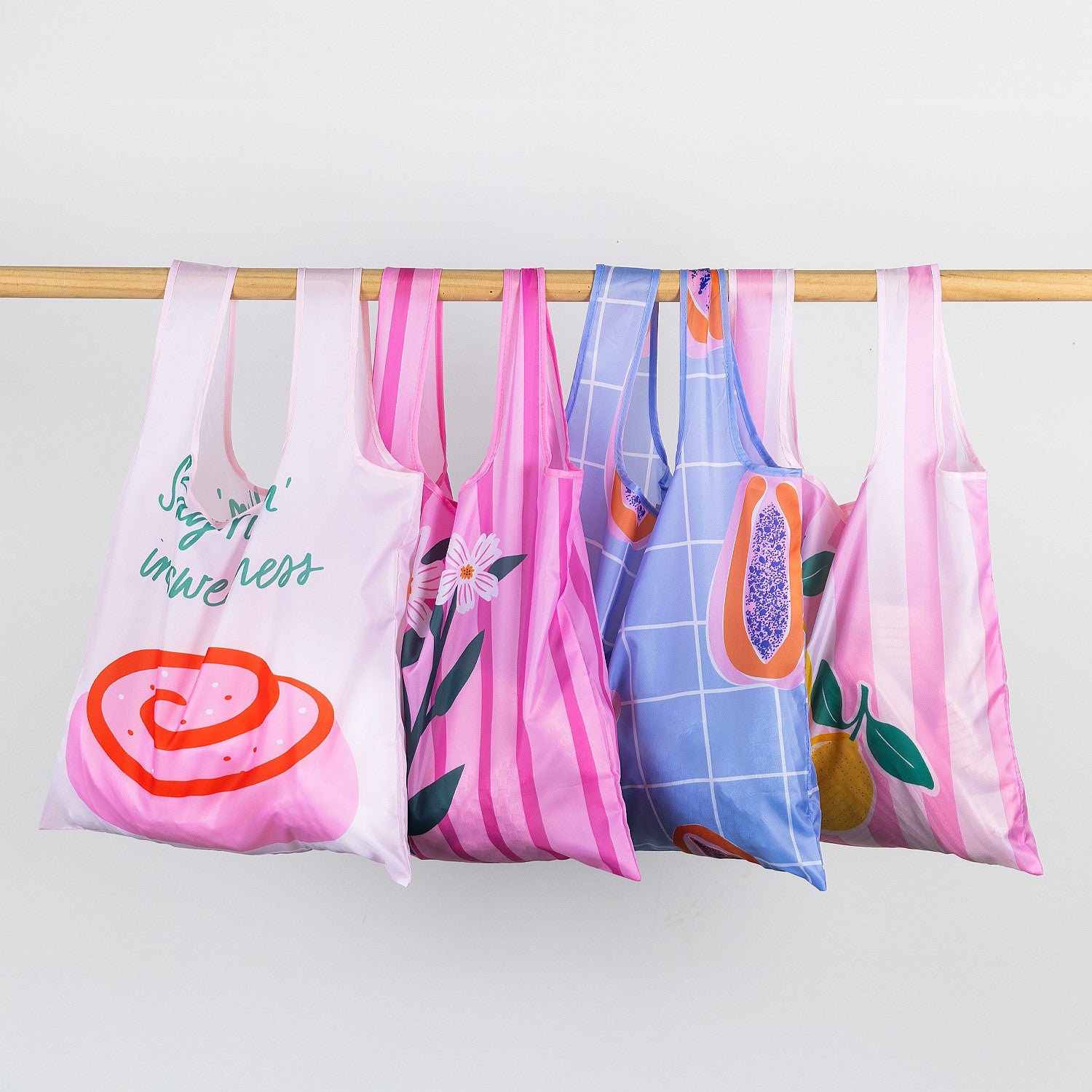 Home Co. Papaya Recycled Double Sided Foldable Tote