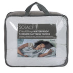 Solace FreshSleep Waterproof King Pillow Protector in white packaging with grey trim and front product label.