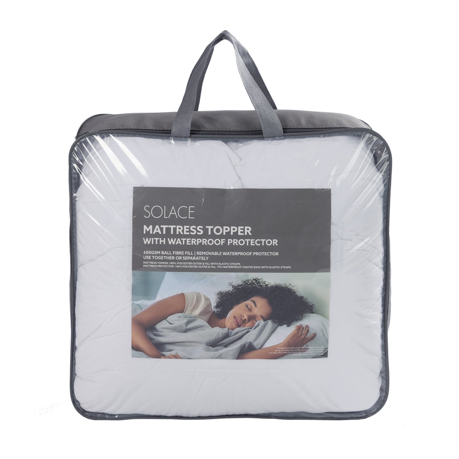 Solace Mattress Topper With Waterproof Protector
