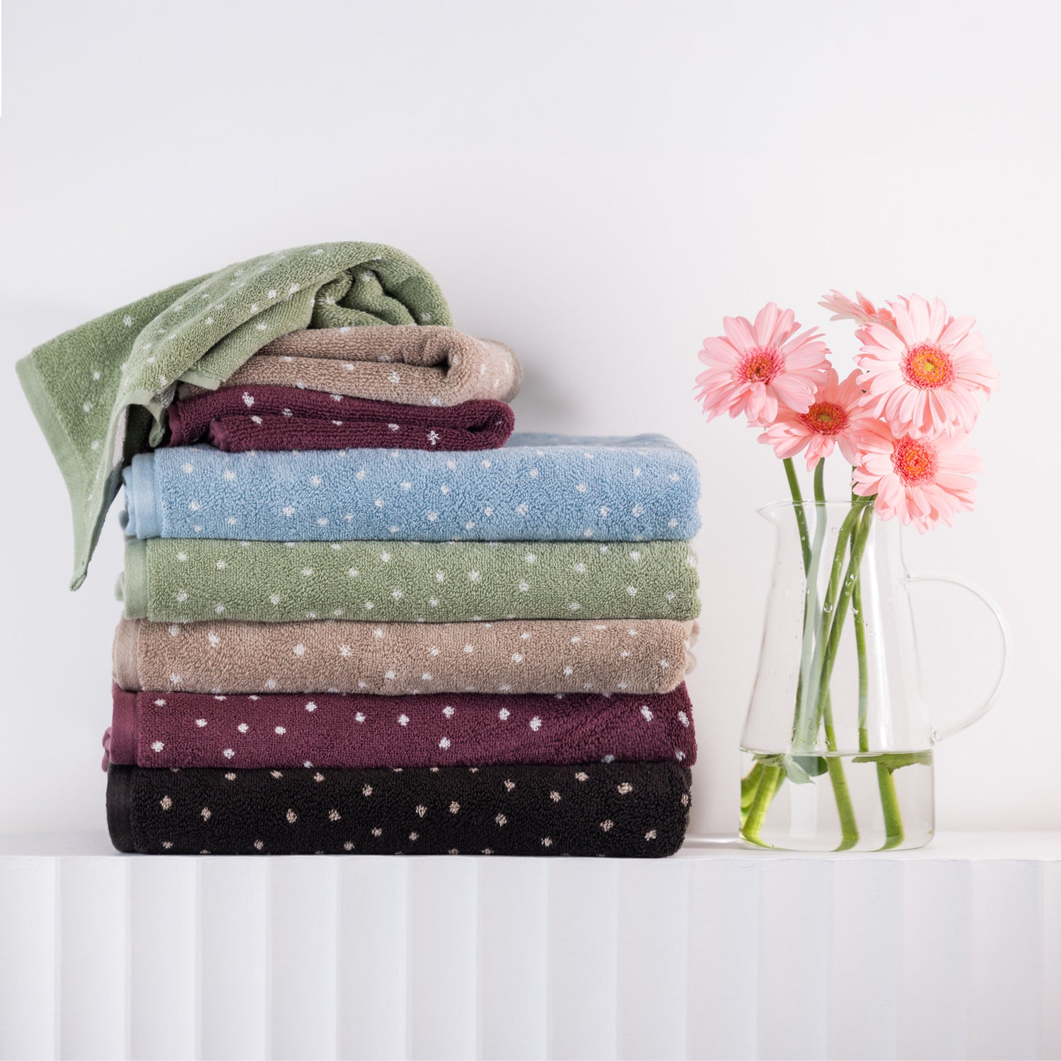 Gracious Living Polka Dot Face Cloth 500gsm