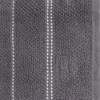 Home Co. Sara Stitch Bath Sheet in Steel, featuring a soft textured finish with white stitched stripe detailing.
