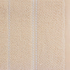 Home Co. Sara Stitch Face Cloth in Ecru, featuring a soft textured finish with white stitched stripe detailing.