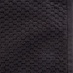 Close-up of the Design Republique Quinny Popcorn Hand Towel in Charcoal, highlighting the raised loop texture and dark charcoal finish.