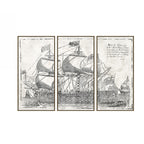 Design Republique Ship 3 Piece Wall Art
