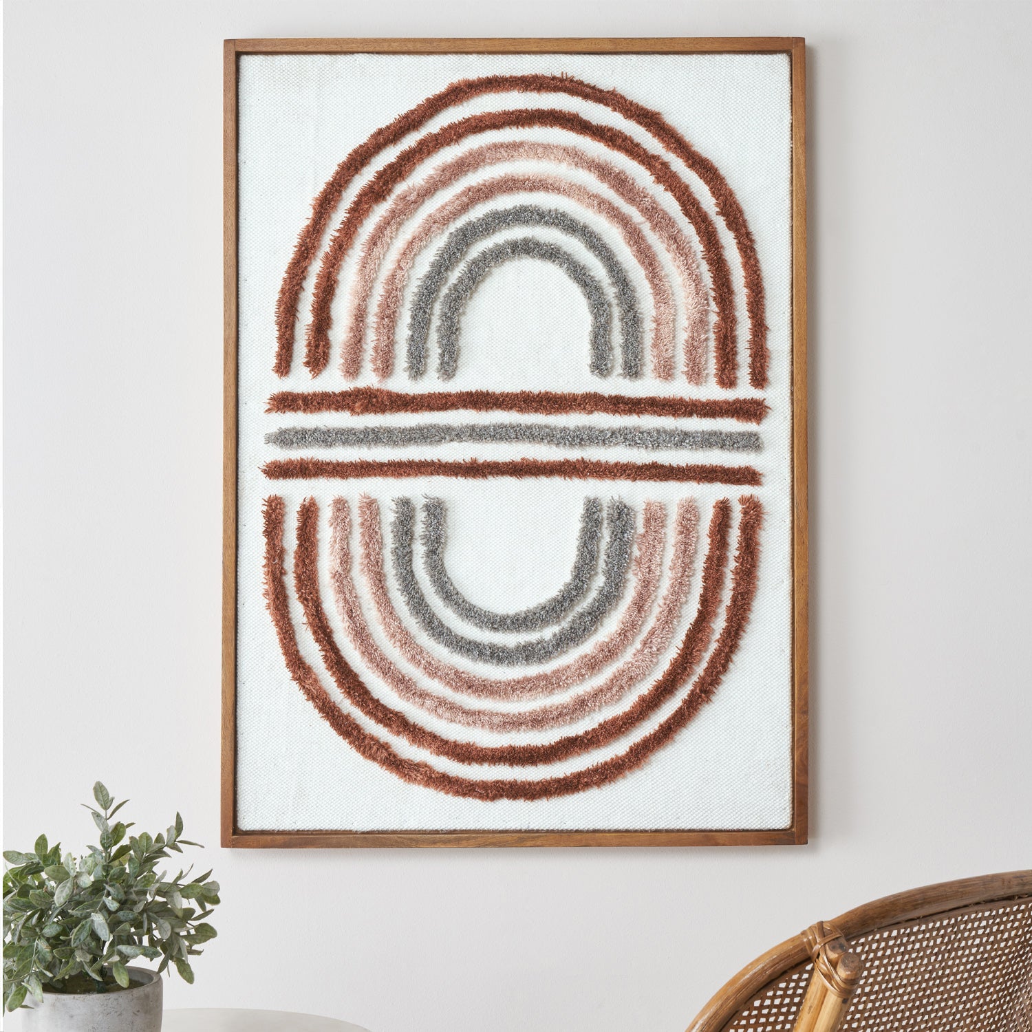 Design Republique Esha Tufted Reflection Framed Wall Art