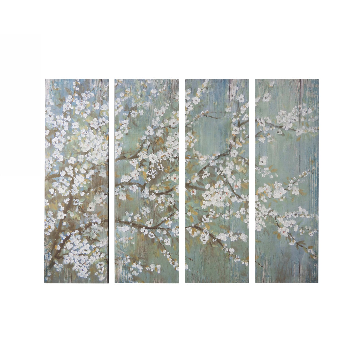 Home Chic 4-Piece Lily Cherry Blossom Canvas