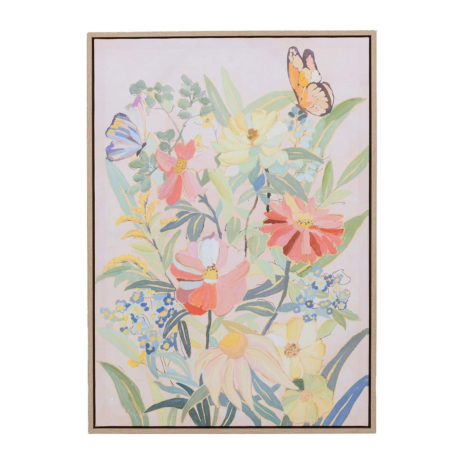 Gracious Living Butterfly Blooms Canvas Wall Art