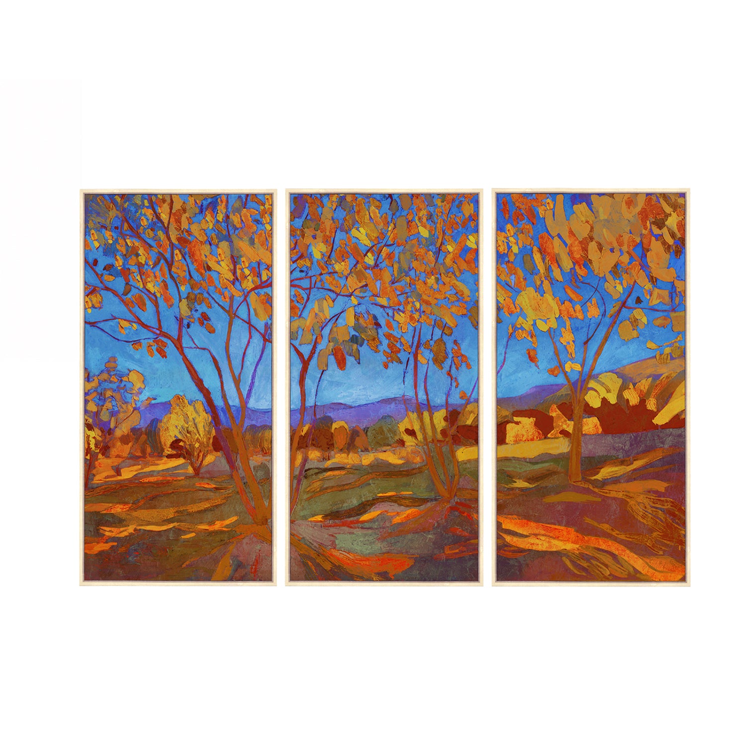 Design Republique Autumn Trees Framed Canvas Set of 3