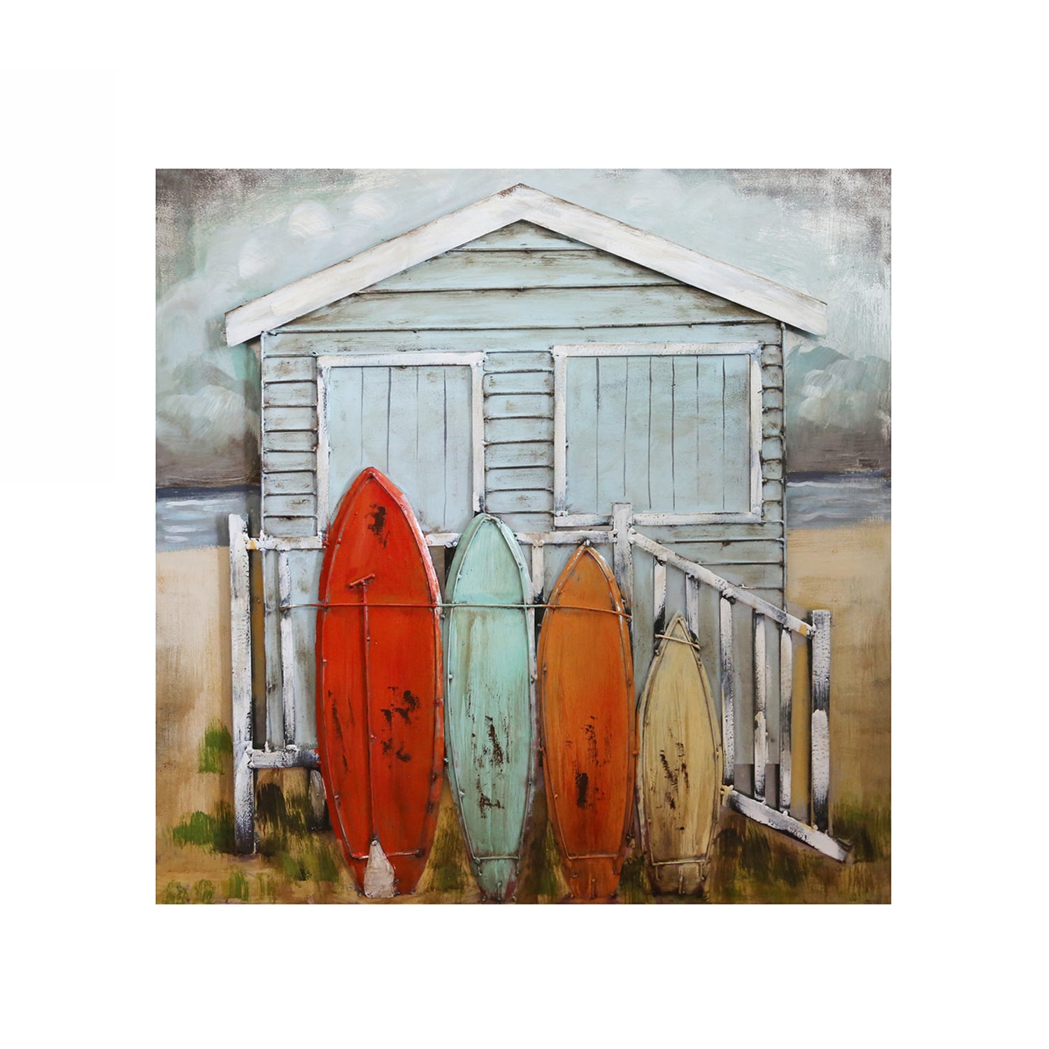 Design Plus Metal 3D Surf Boards Wall Art