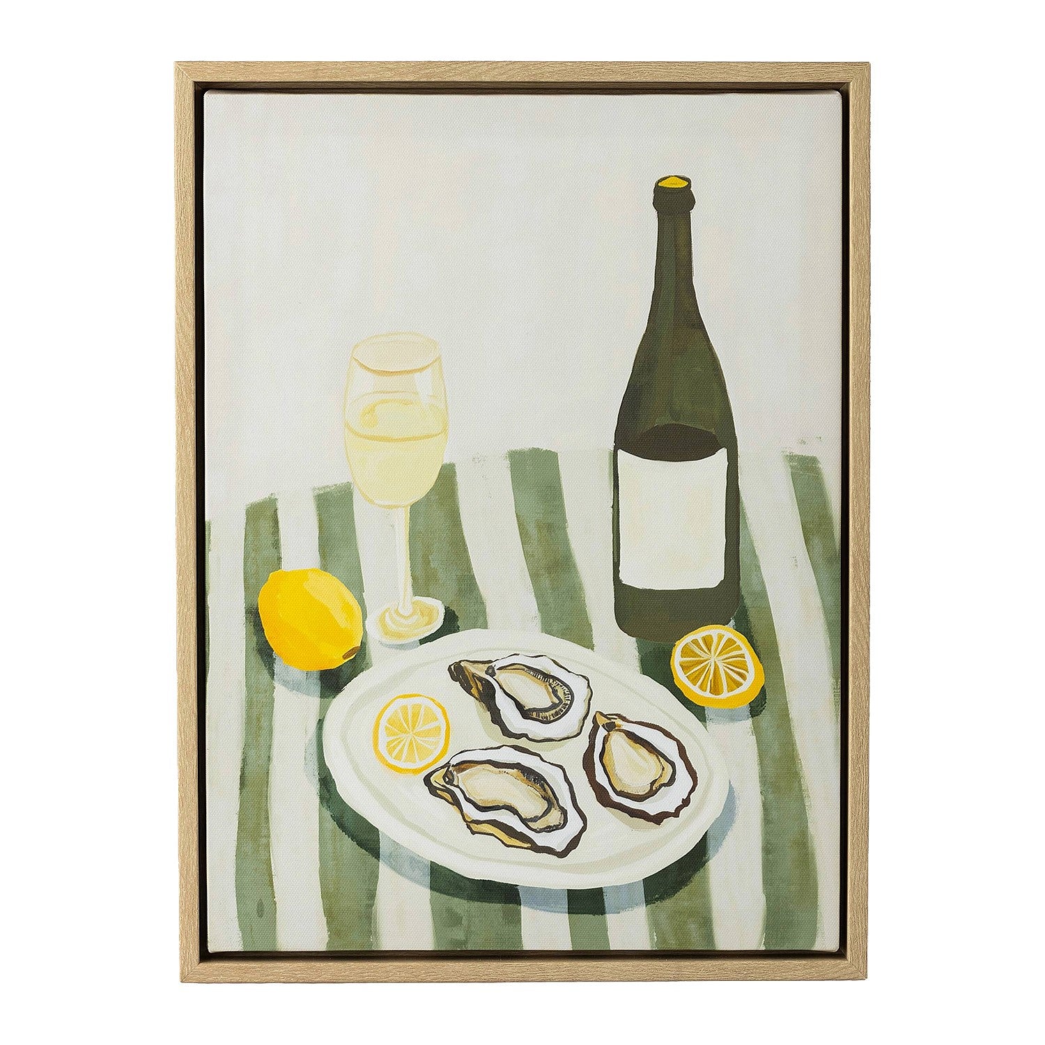 Design Republique Framed Canvas Oyster Wall Art