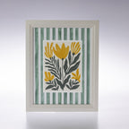 Design Republique Mala Stripe Dahlia Wall Art