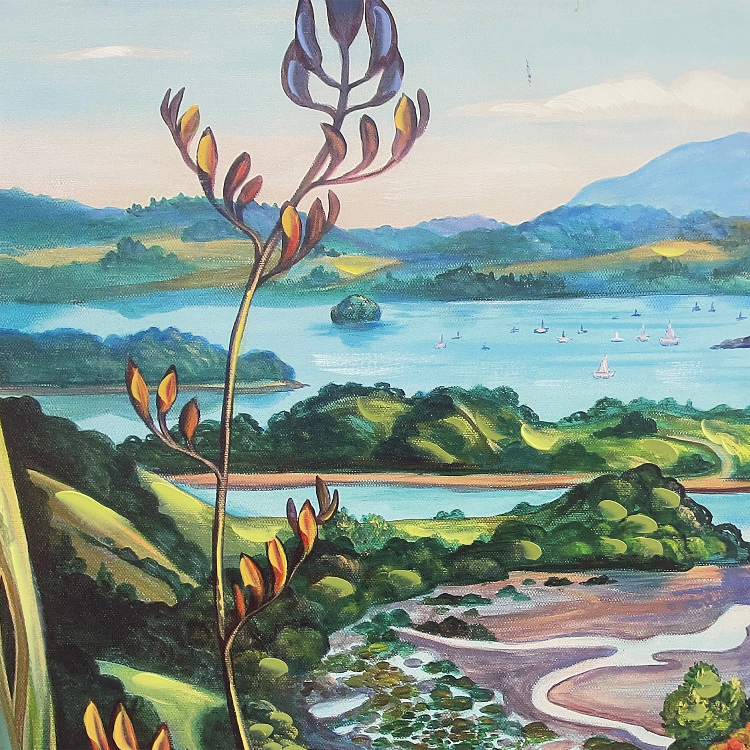 Design Plus Kiwiana Mahurangi Harbour Set of 2 Wall Art