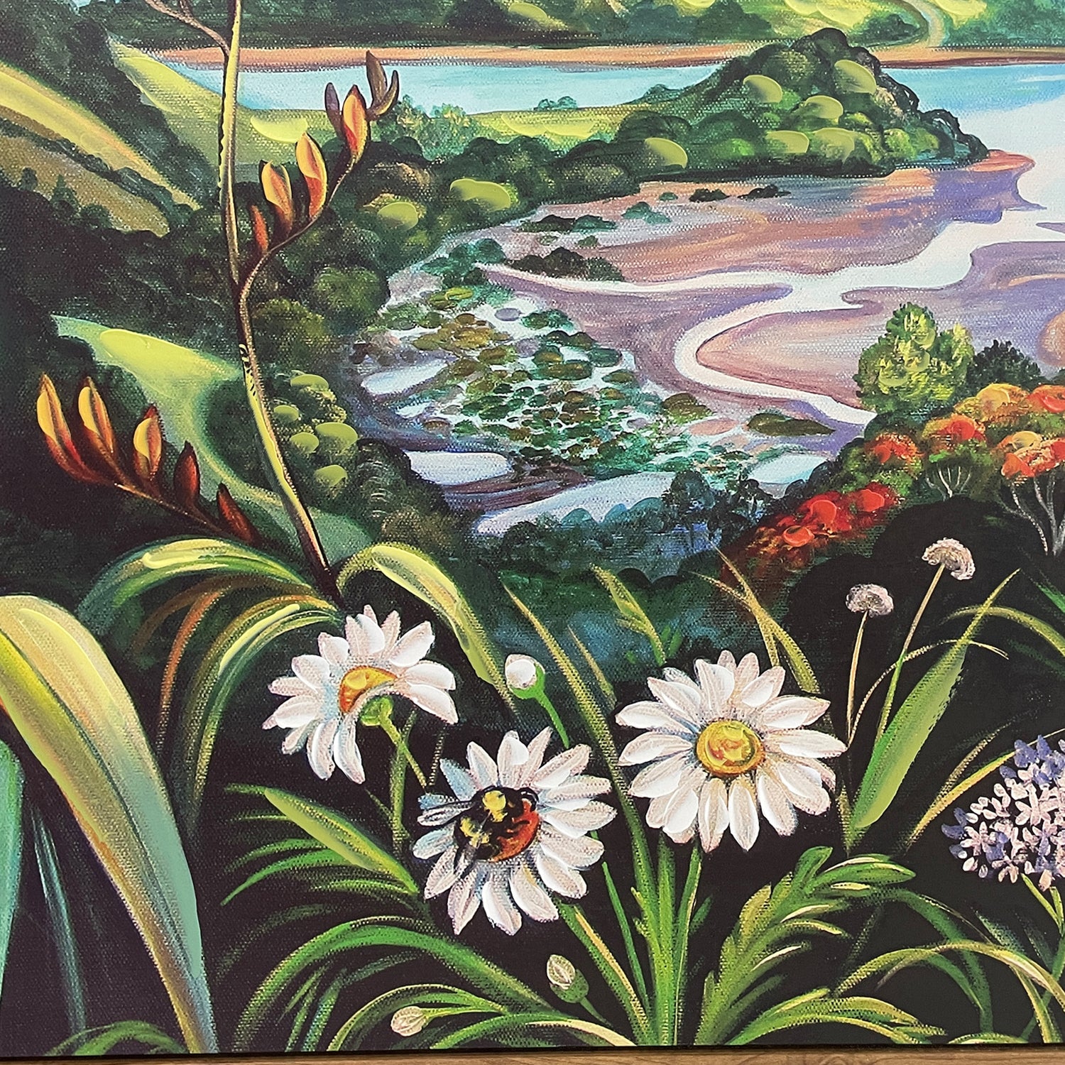 Design Plus Kiwiana Mahurangi Harbour Wall Art 120 x 80cm