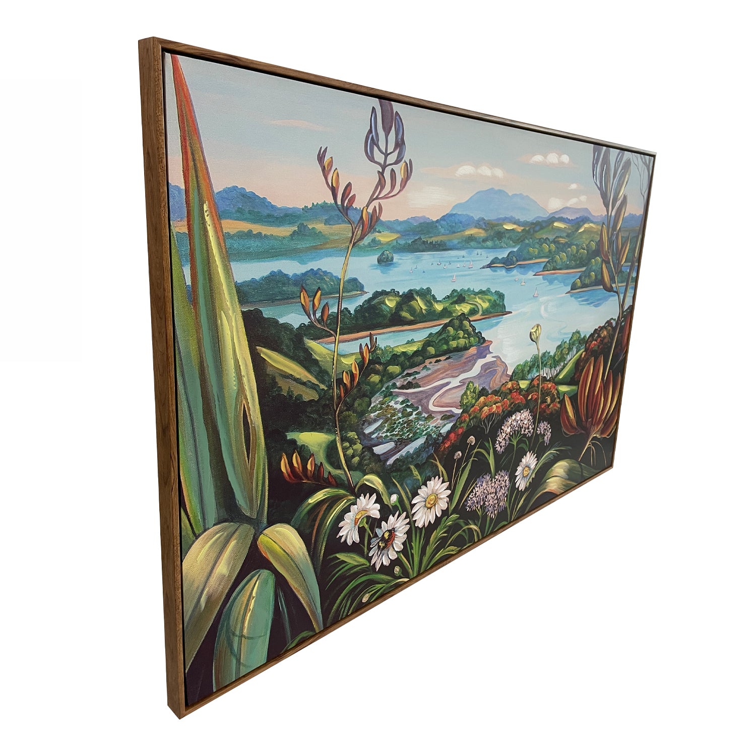 Design Plus Kiwiana Mahurangi Harbour Wall Art 120 x 80cm