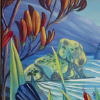 Design Plus Kiwiana Piha North Wall Art 70 x 70cm